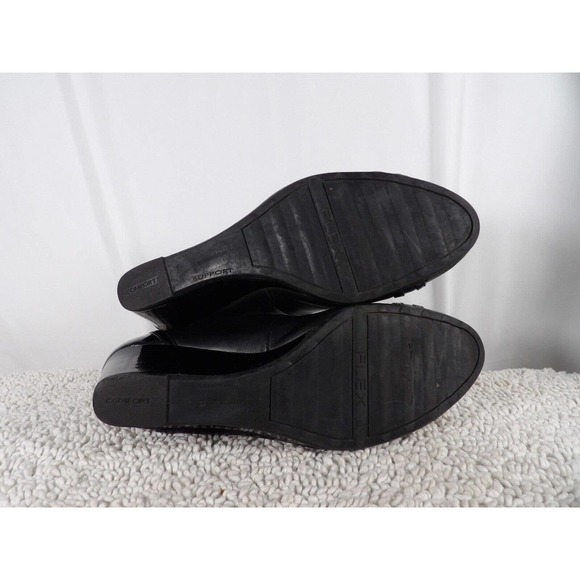 Naturalizer Womens Black Almond Toe Slip On Wedge Pump Heels Size 9 M - Picture 8 of 9